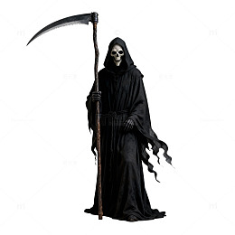 暗黑死神形象三维建模渲染图