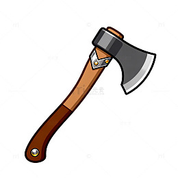 卡通风格斧头插画