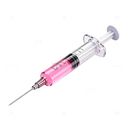 粉色医用注射器科技感图