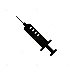 黑白色调医疗注射器图标