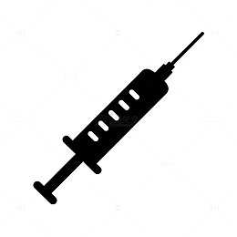 黑白色调注射器图标矢量素材