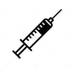 简约黑白医疗注射器图标