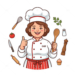 卡通厨师形象设计素材