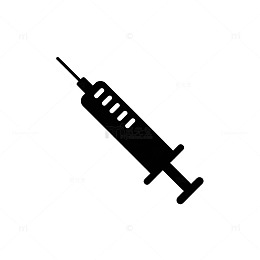 黑白色调医用注射器图标