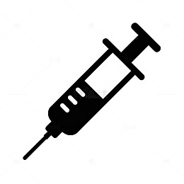 黑白色调注射器医疗图标