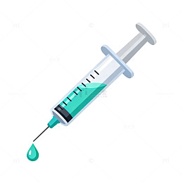 简约医疗注射器矢量插画