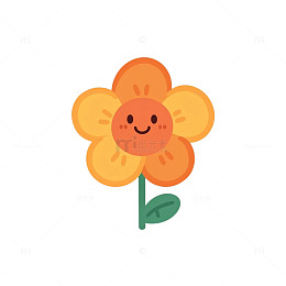 微笑盛开的幸福花朵