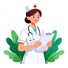 卡通护士插画素材