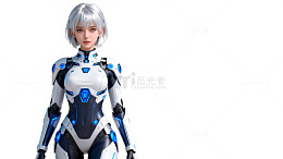 未来科技女性机器人形象设计