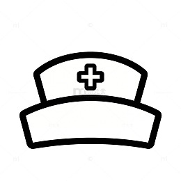 简洁风格护士帽矢量图标