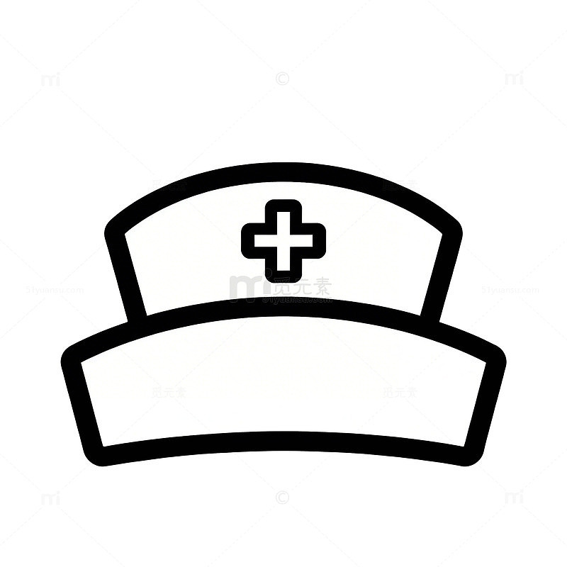简洁风格护士帽矢量图标