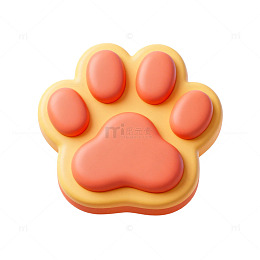 卡通动物爪印饼干设计
