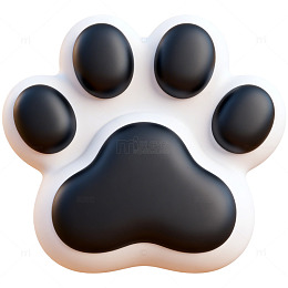 卡通动物爪印图案设计元素