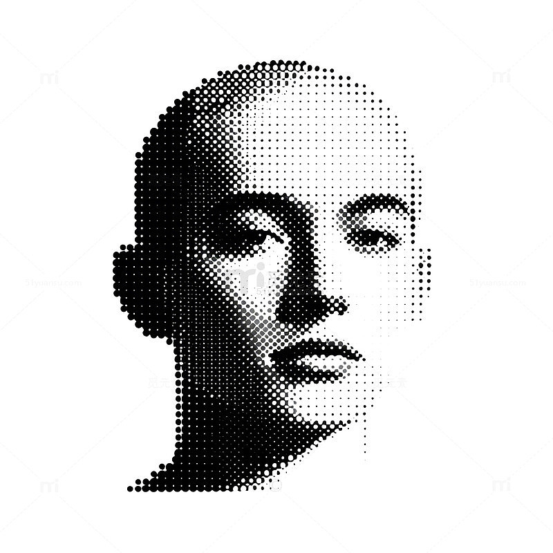 点阵人像艺术矢量设计素材
