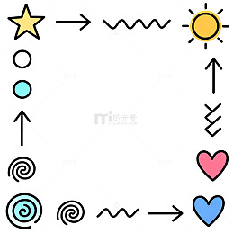 简约风图标边框设计素材