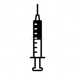 简约黑白医疗注射器图标