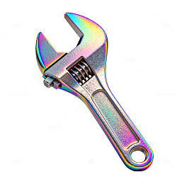 彩虹扳手工具设计素材