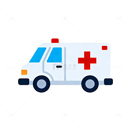 简约救护车图标矢量素材