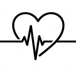 简约心形心电图标志矢量素材