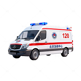急救车模型白底简图