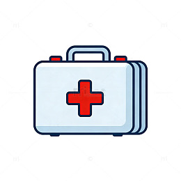 简洁医疗箱图标设计