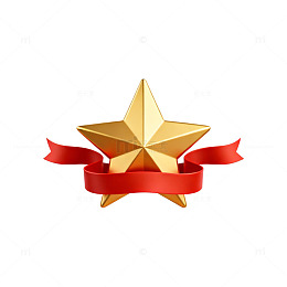 金色星形徽章图标