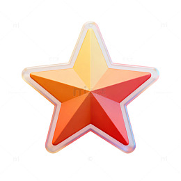 渐变星形图标设计元素