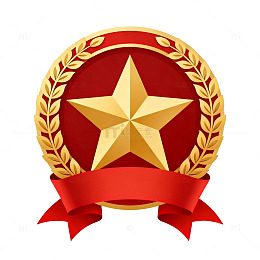 金色徽章荣誉标志设计素材