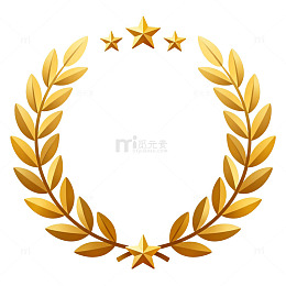 金色荣耀花环图标设计元素