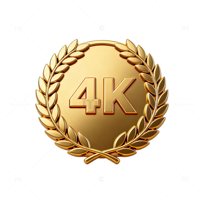 金色4K标志徽章设计素材