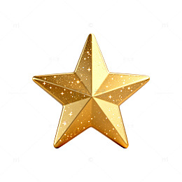 金色星光装饰物三维模型