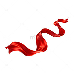 红绸飘动艺术图像
