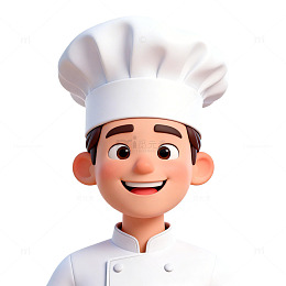 厨师形象卡通插画