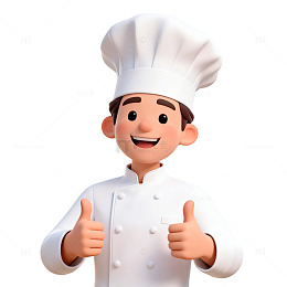可爱厨师形象插画