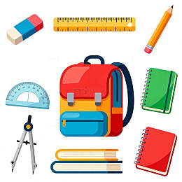 卡通学习用品插画