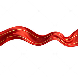 红金色波浪装饰图案设计素材