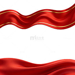 红绸波浪装饰图案