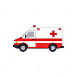 简约风救护车矢量图标