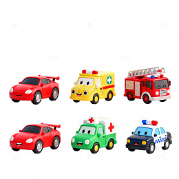 童真卡通汽车玩具模型