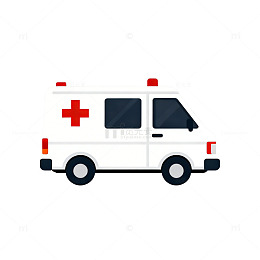 简约风格救护车矢量素材