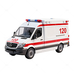 救护车医疗急救车辆模型