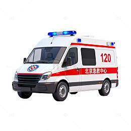 救护车北京急救中心模型