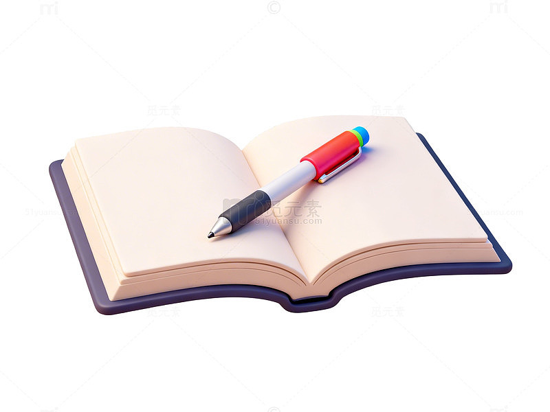 简约书本笔矢量图