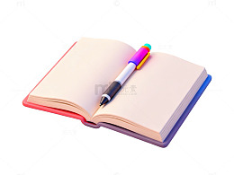 透明背景笔记本彩笔