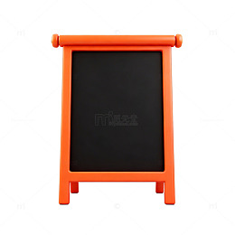橙色黑板广告牌设计素材