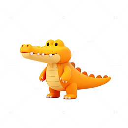 卡通鳄鱼玩具设计图