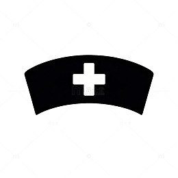 护士帽图标矢量素材