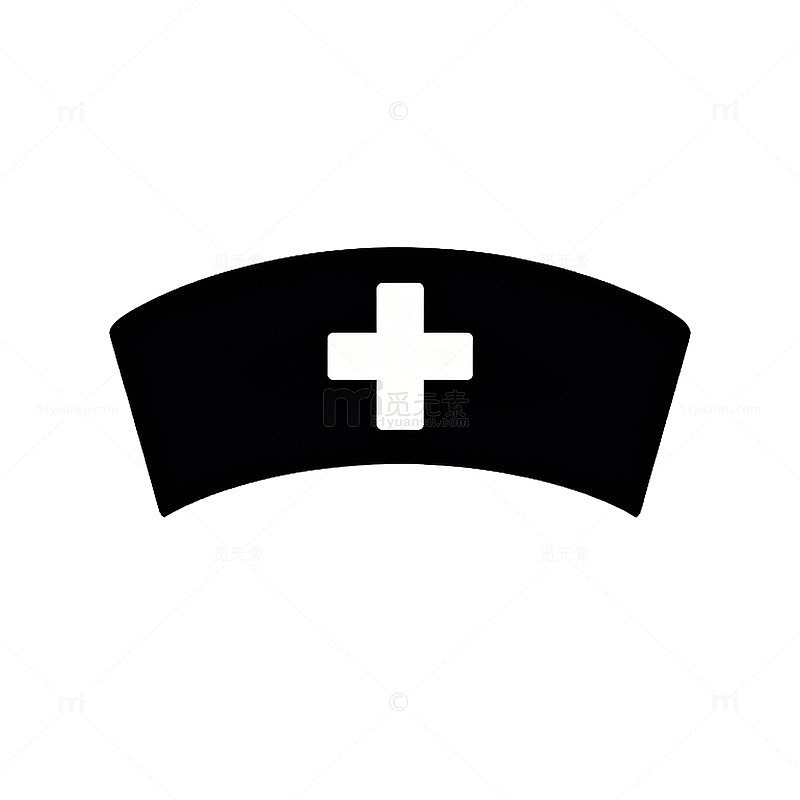 护士帽图标矢量素材