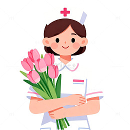 可爱护士卡通插画素材