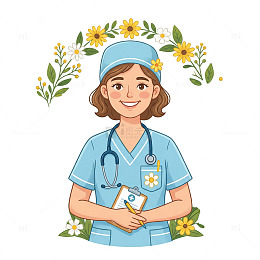 卡通护士形象设计元素